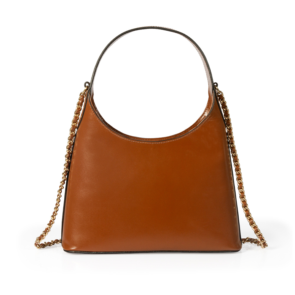 BOLSA TOTE CARAMELO DE COURO ALÇA CORRENTE image number 2