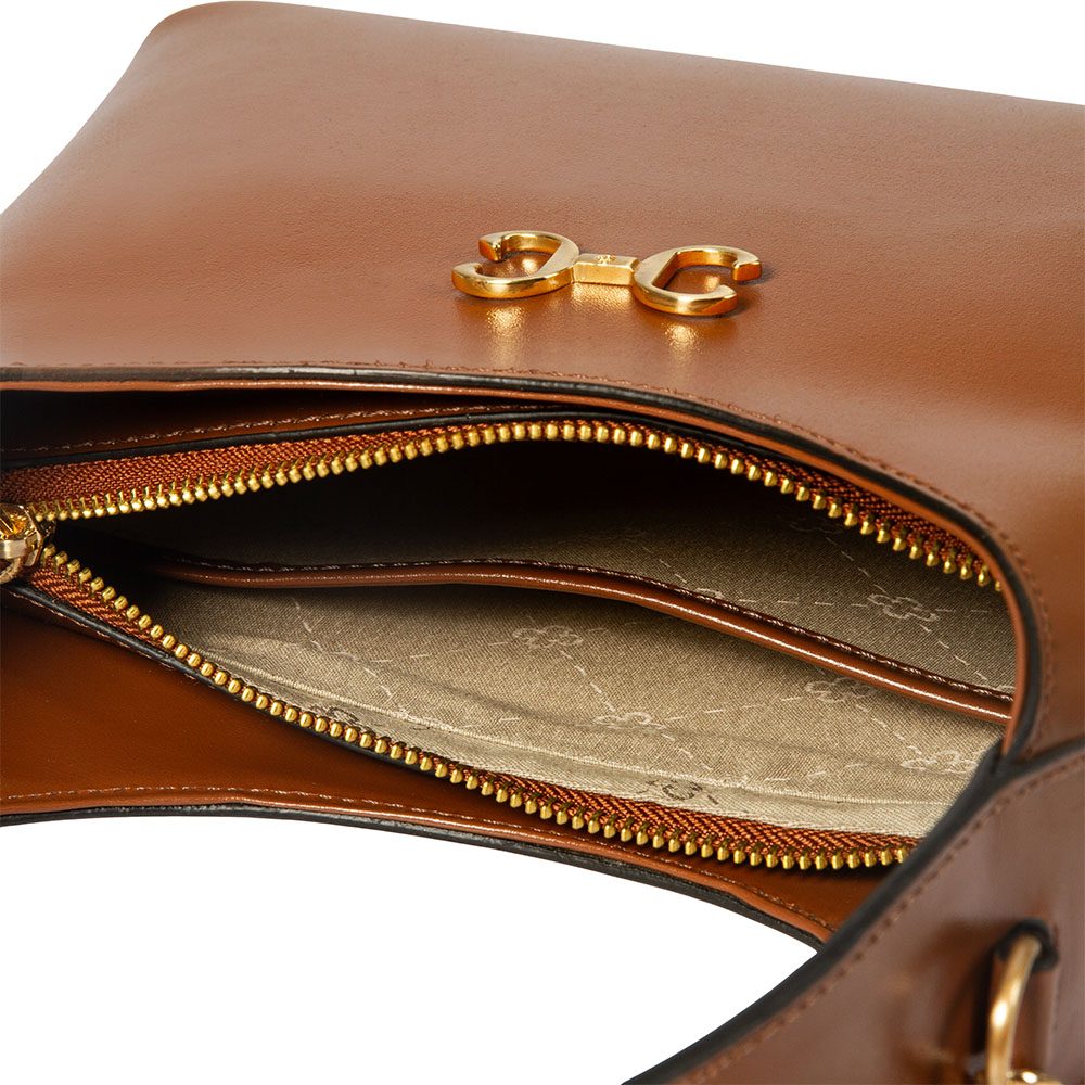 BOLSA TOTE CARAMELO DE COURO ALÇA CORRENTE image number 4