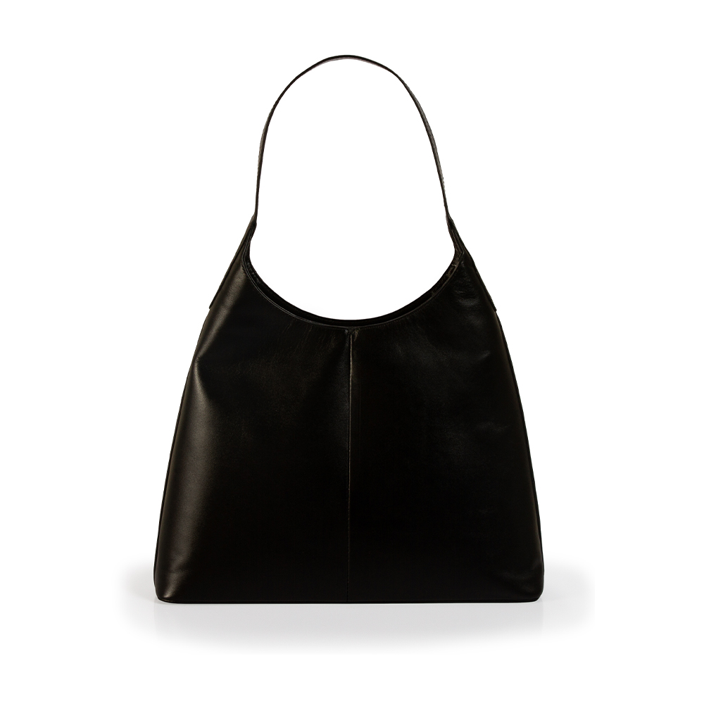BOLSA HOBO PRETA DE COURO image number 2