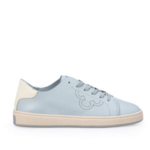 T&Ecirc;NIS CASUAL AZUL TURMALINA DE COURO AMARRA&Ccedil;&Atilde;O FEMININO