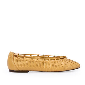 SAPATILHA BEGE SAVANA DE COURO TRAMADA