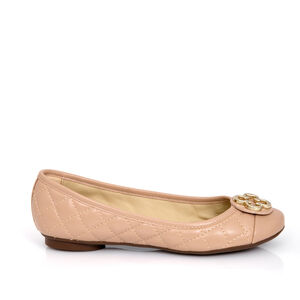 SAPATILHA BEGE DE COURO MATELASS&Ecirc;