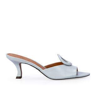 MULE SALTO M&Eacute;DIO AZUL TURMALINA DE COURO