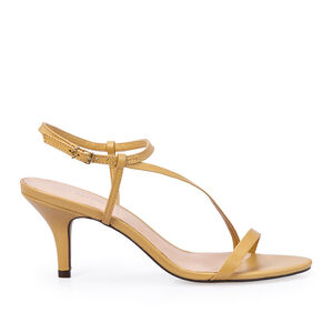 SAND&Aacute;LIA SALTO BAIXO BEGE SAVANA DE COURO