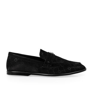 LOAFER MOCASSIM PRETO DE COURO MONOGRAMA