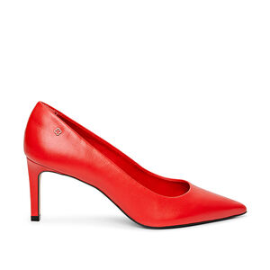 SCARPIN SALTO ALTO VERMELHO RUBI DE COURO