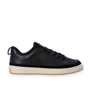 TÊNIS FEMININO PRETO DE COURO AMARRAÇÃO