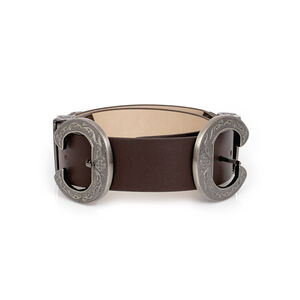 CINTO FEMININO DE COURO MARROM CAPODARTE