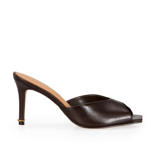 MULE SALTO ALTO COURO CRU/CACAO