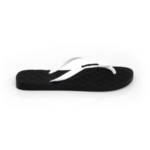 CHINELO DE DEDO MONOGRAMA BRANCO E PRETO