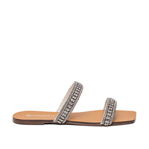 CHINELO RASTEIRO MALHA CRISTAL BICO QUADRADO