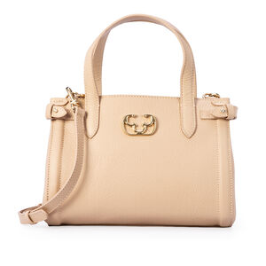 BOLSA TOTE DE COURO ROSA