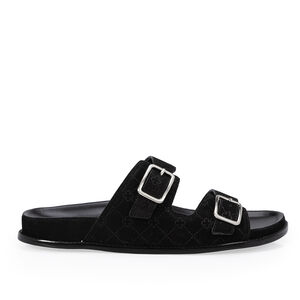 CHINELO PAPETE PRETO COURO NOBUCK MONOGRAMA