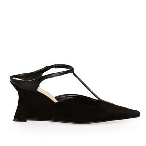 MULE ANABELA COURO SUEDE PRETO