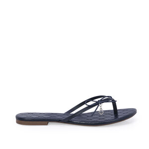 CHINELO RASTEIRO MARINHO AZZURRO DE COURO MONOGRAMA