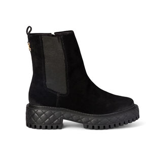 BOTA CANO MÉDIO PRETA DE CAMURÇA SUEDE