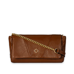 BOLSA PEQUENA MARROM DE COURO SHOULDER BAG