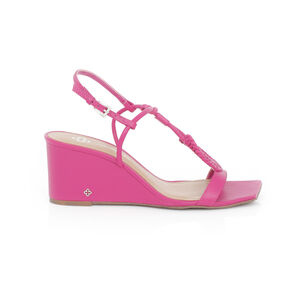 SANDÁLIA SALTO ANABELA COURO ROSA JASMIN
