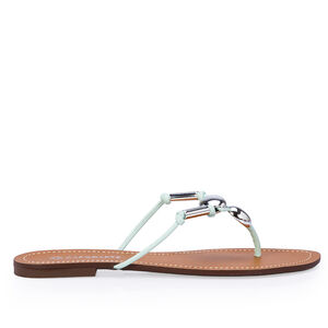 CHINELO RASTEIRO VERDE MATCHA DE COURO