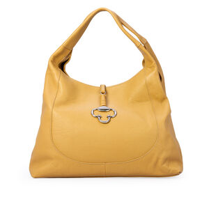 BOLSA M&Eacute;DIA BEGE SAVANA DE COURO HOBO