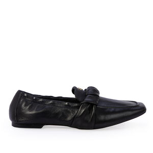 LOAFER MOCASSIM PRETO DE COURO EL&Aacute;STICO