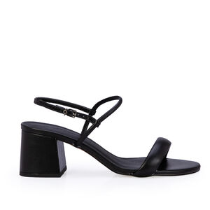 SAND&Aacute;LIA SALTO BLOCO PRETA DE COURO