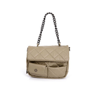 BOLSA TIRACOLO VERDE DE COURO MATELASSÊ