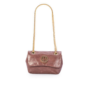 BOLSA MINI OL&Iacute;VIA MOCHA ROSE COURO AL&Ccedil;A CORRENTE