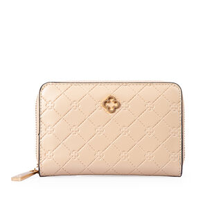 CARTEIRA FEMININA NUDE SEDA MONOGRAMA Z&Iacute;PER