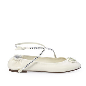 SAPATILHA CATHERINE DE COURO BRANCO DUNA