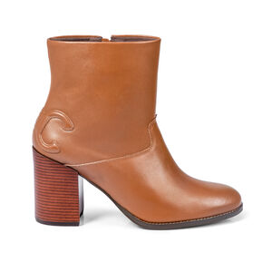 BOTA CANO CURTO CARAMELO DE COURO MOGNO