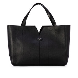 BOLSA GRANDE SHOPPER DE COURO PRETA