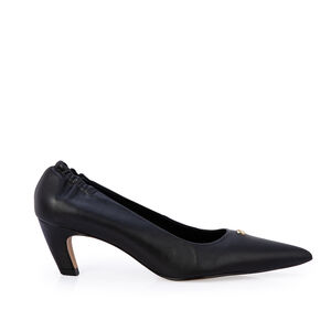 SCARPIN PRETO DE COURO ELÁSTICO