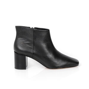 BOTA CANO CURTO PRETA DE COURO