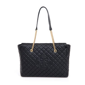 BOLSA HOBO PRETA DE COURO MATELASSÊ