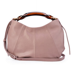 BOLSA M&Eacute;DIA TIRACOLO ROSE COURO TOTE