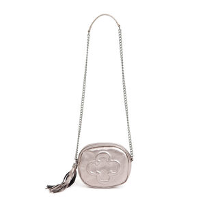 BOLSA PEQUENA CINZA PEWTER DE COURO SHOULDER BAG