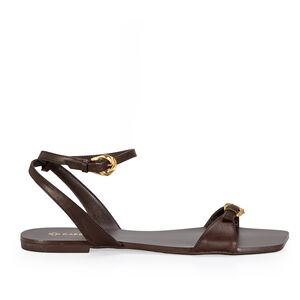 SAND&Aacute;LIS RASTEIRA COURO CRU/CACAO