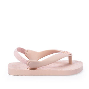 CHINELO DE DEDO BEB&Ecirc; ROSA PE&Ocirc;NIA MONOGRAMA