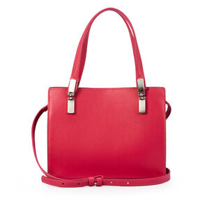 BOLSA TIRACOLO ROSA MAGN&Oacute;LIA DE COURO TOTE