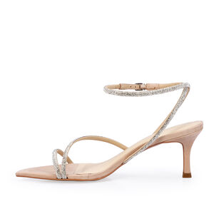 SAND&Aacute;LIA SALTO M&Eacute;DIO NUDE SEDA DE COURO HOTFIX