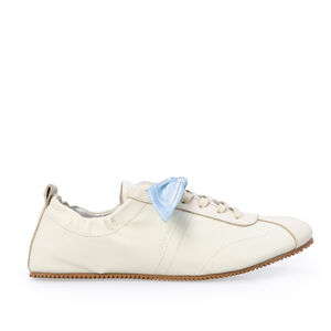 TÊNIS FEMININO BRANCO DUNA DE COURO BALLERINA SNEAKERS