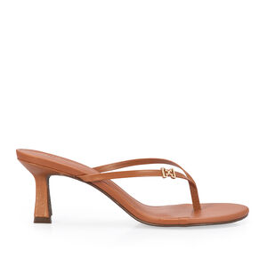 MULE SALTO M&Eacute;DIO NUDE SEDA DE COURO