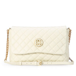 BOLSA BRANCA COURO MATELASS&Ecirc; TIRACOLO