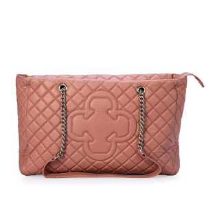 BOLSA ROSA MALVA DE COURO MATELASSÊ CARINA