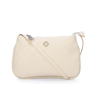 BOLSA BEGE VANILLA MONOGRAMA SHOULDER BAG PIETRA