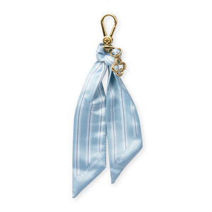 CHAVEIRO BOLSA LEN&Ccedil;O LISTRADO AZUL TURMALINA BAG CHARM