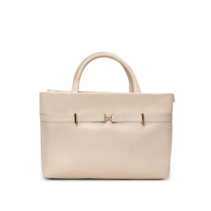 BOLSA TIRACOLO TOTE BEGE VANILLA DE COURO BOLSA TIRACOLO TOTE BEGE VANILLA DE COURO