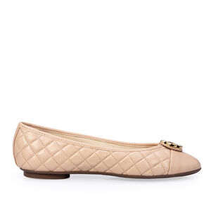 SAPATILHA CATHERINE MODERNIT&Aacute; NUDE SEDA COURO MATELASS&Ecirc;