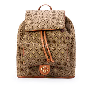 MOCHILA FEMININA CARAMELO MONOGRAMA